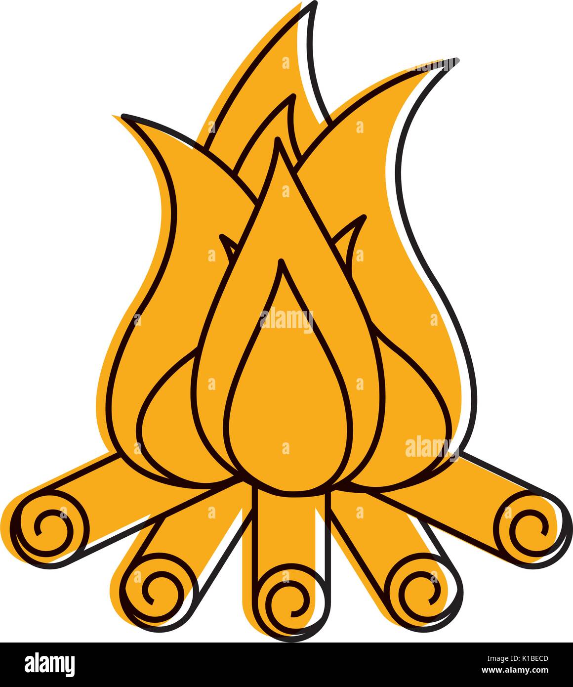 camp fire isolated icon Stock Vector Image & Art - Alamy