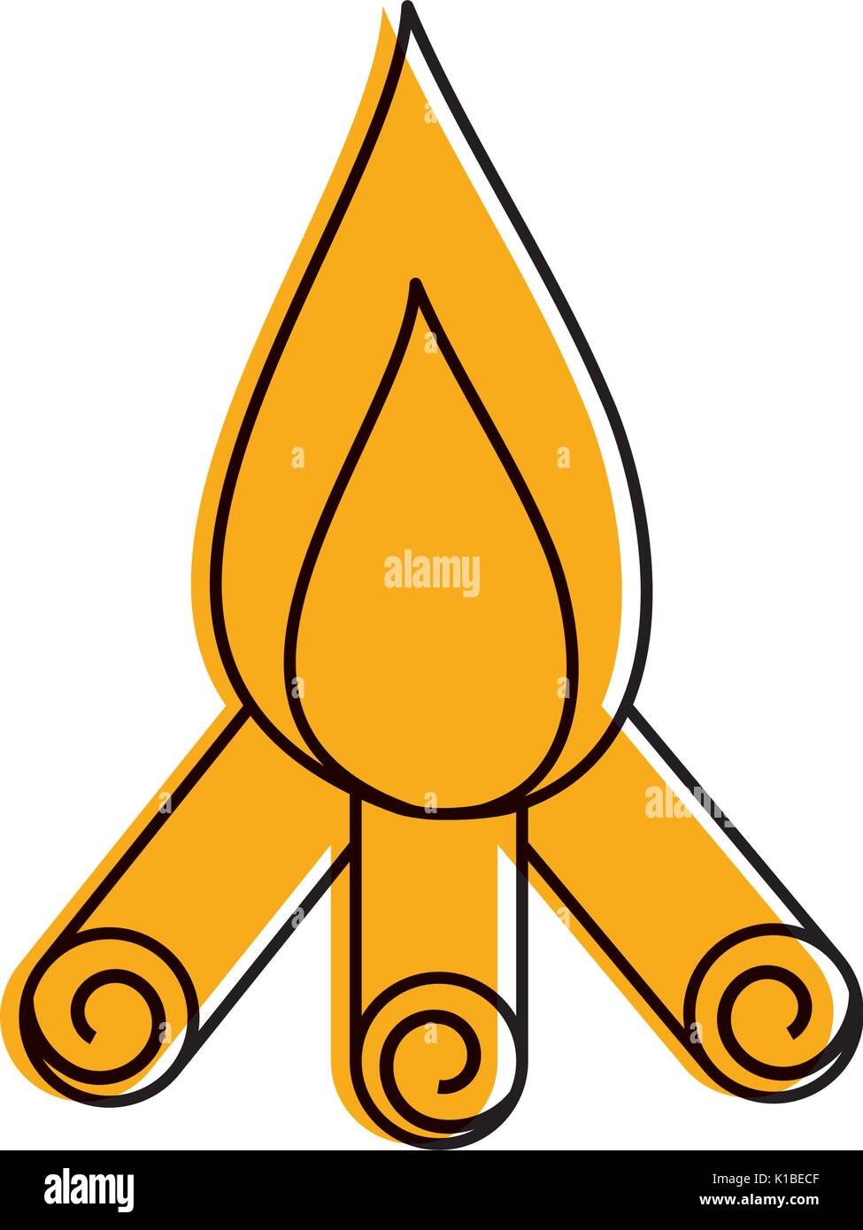 camp fire isolated icon Stock Vector Image & Art - Alamy