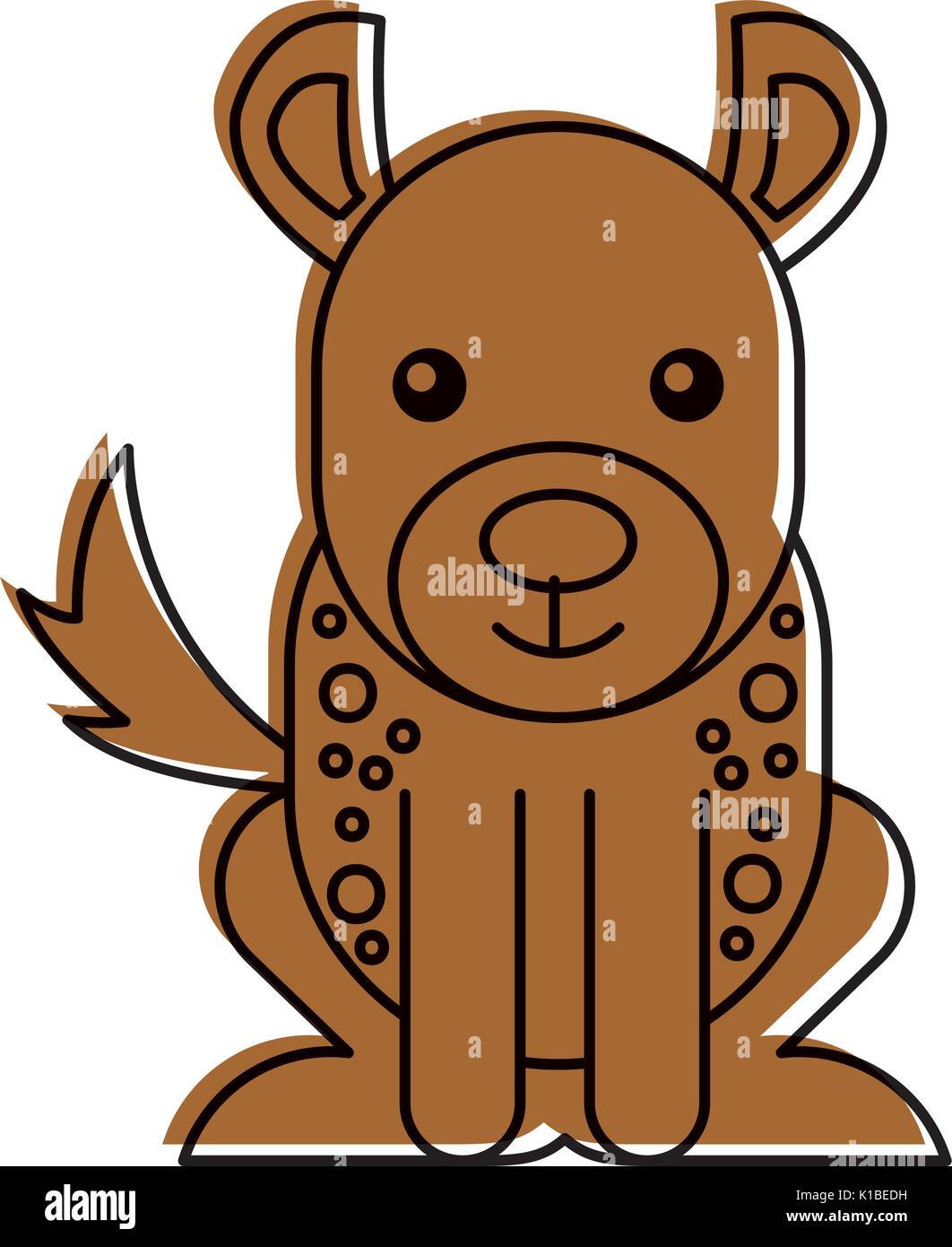 Wild hyena isolated icon Stock Vector