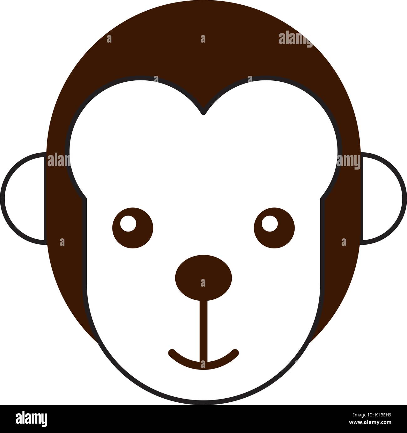 cute monkey wild icon Stock Vector Image & Art - Alamy