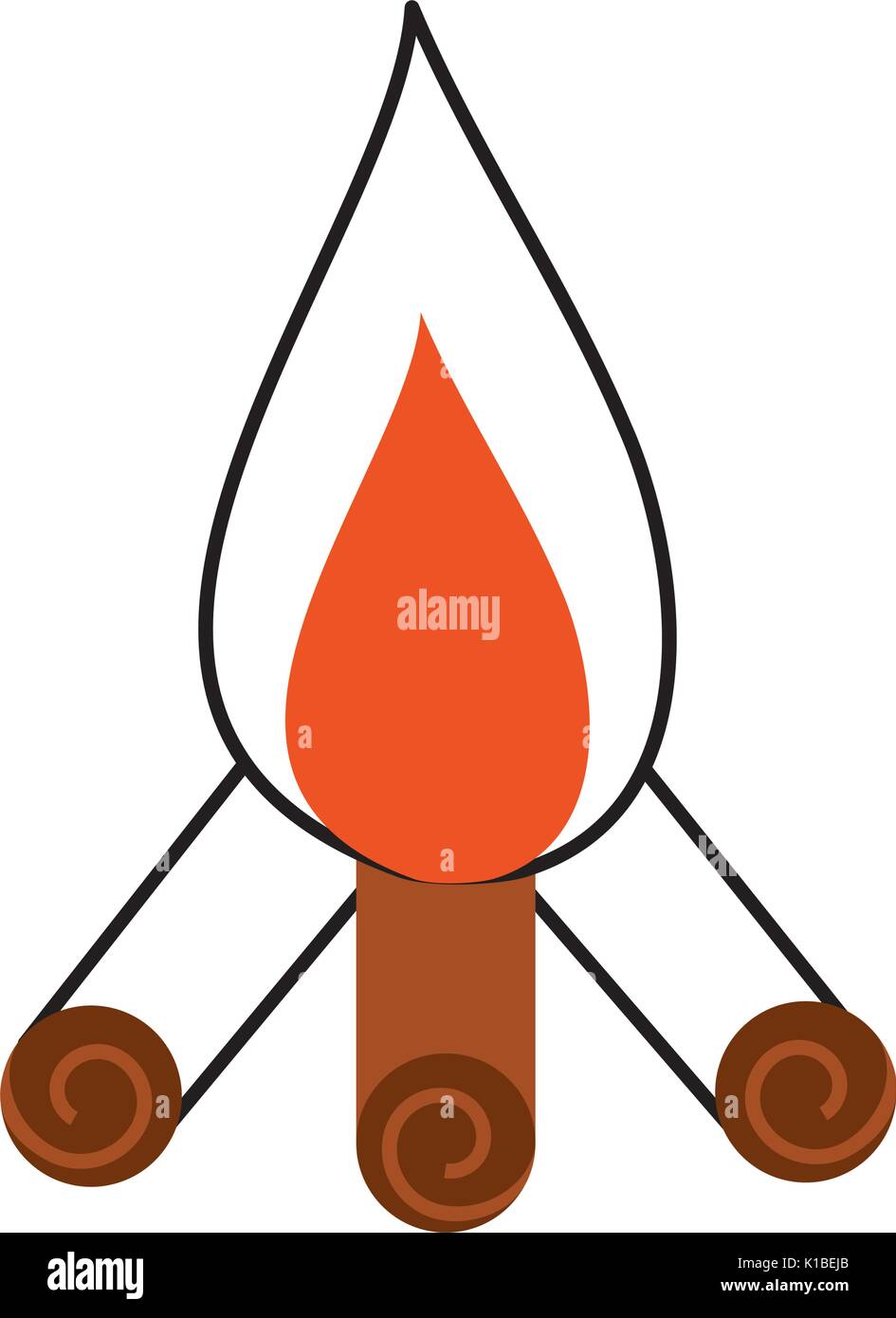 camp fire isolated icon Stock Vector Image & Art - Alamy