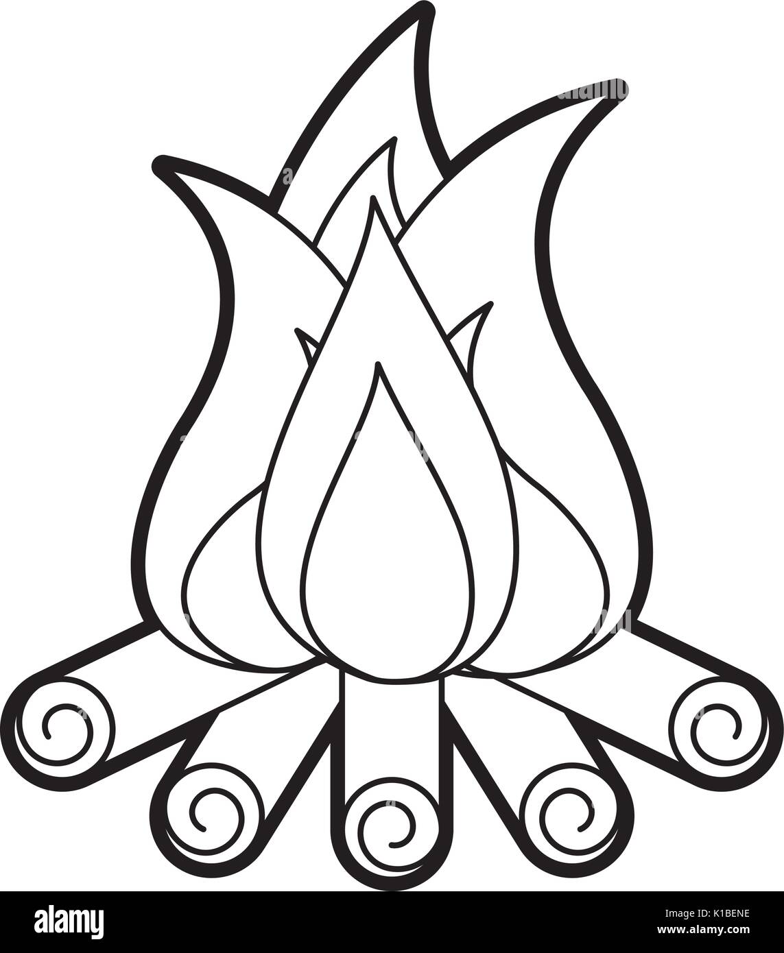 camp fire isolated icon Stock Vector Image & Art - Alamy