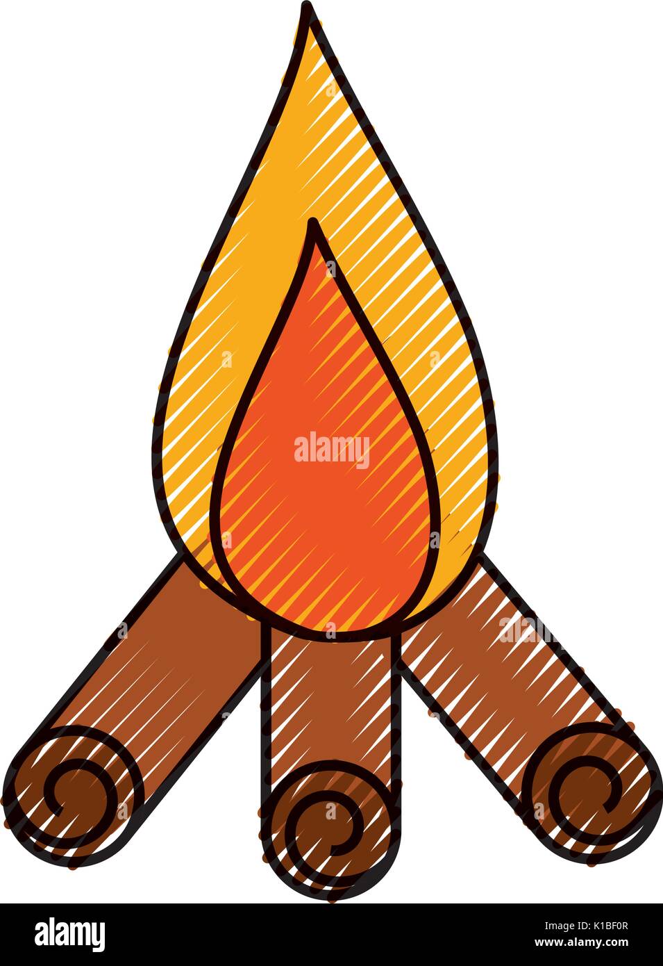 camp fire isolated icon Stock Vector Image & Art - Alamy