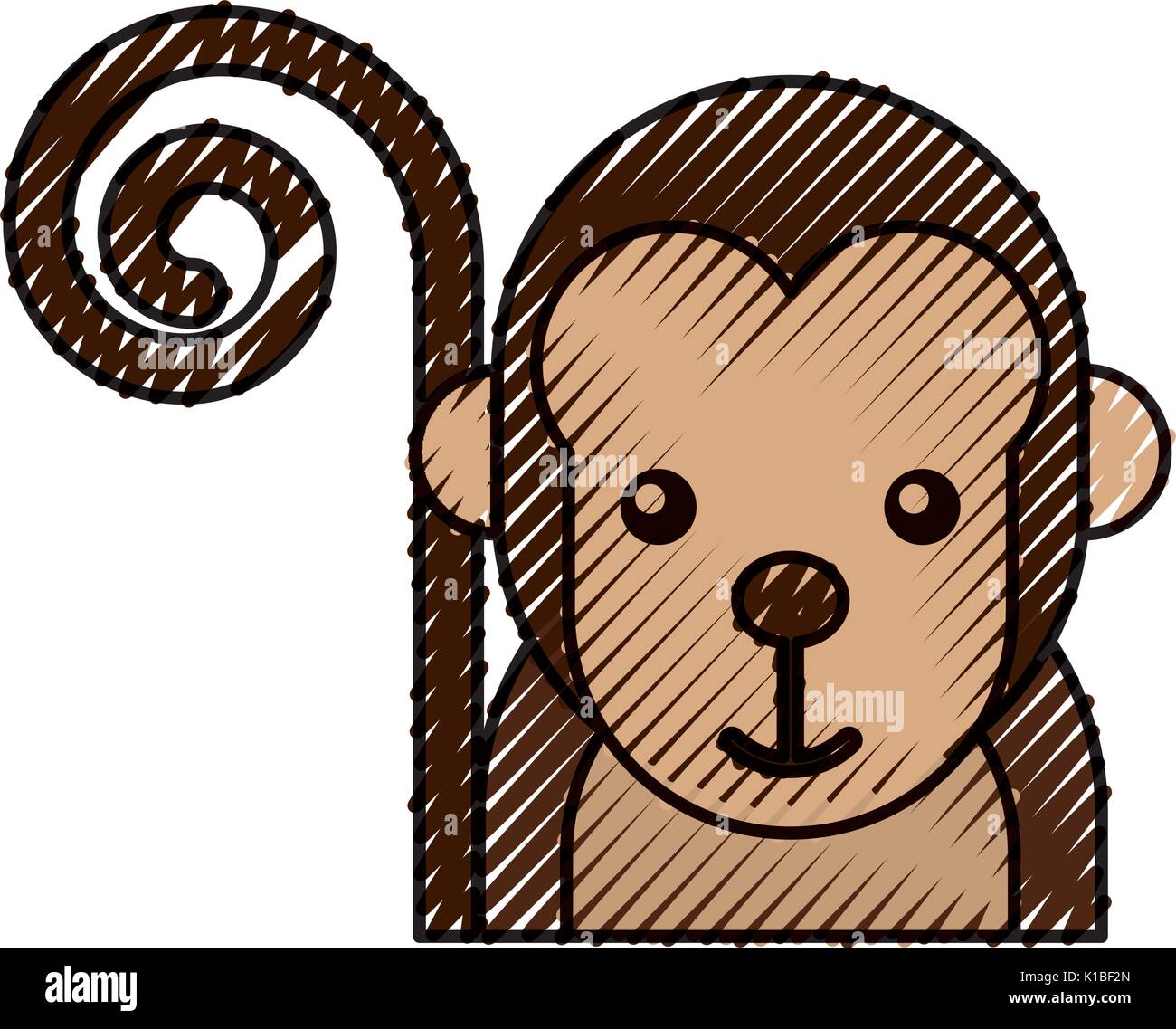 cute monkey wild icon Stock Vector Image & Art - Alamy