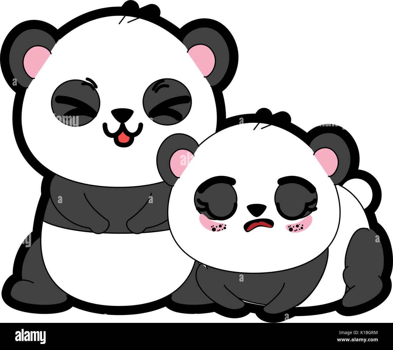 panda bear kawaii cute animal icon Stock Vector Image & Art - Alamy