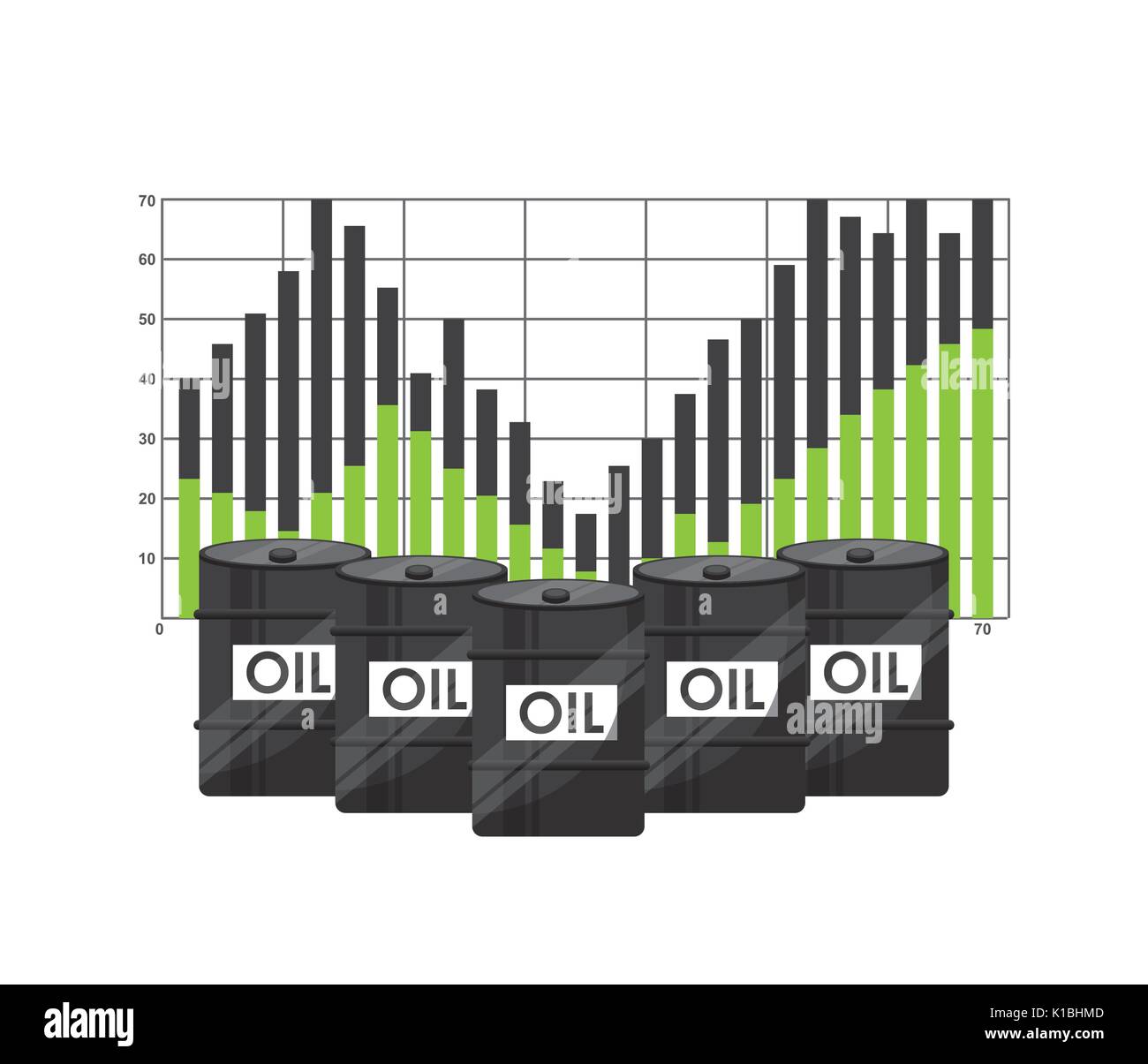 World oil prices design  Stock Vector