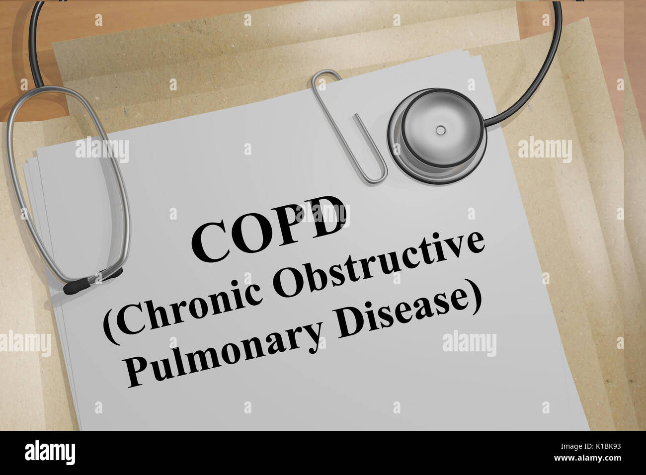 Render illustration of Copd (Chronic Obstructive Pulmonary Disease ...
