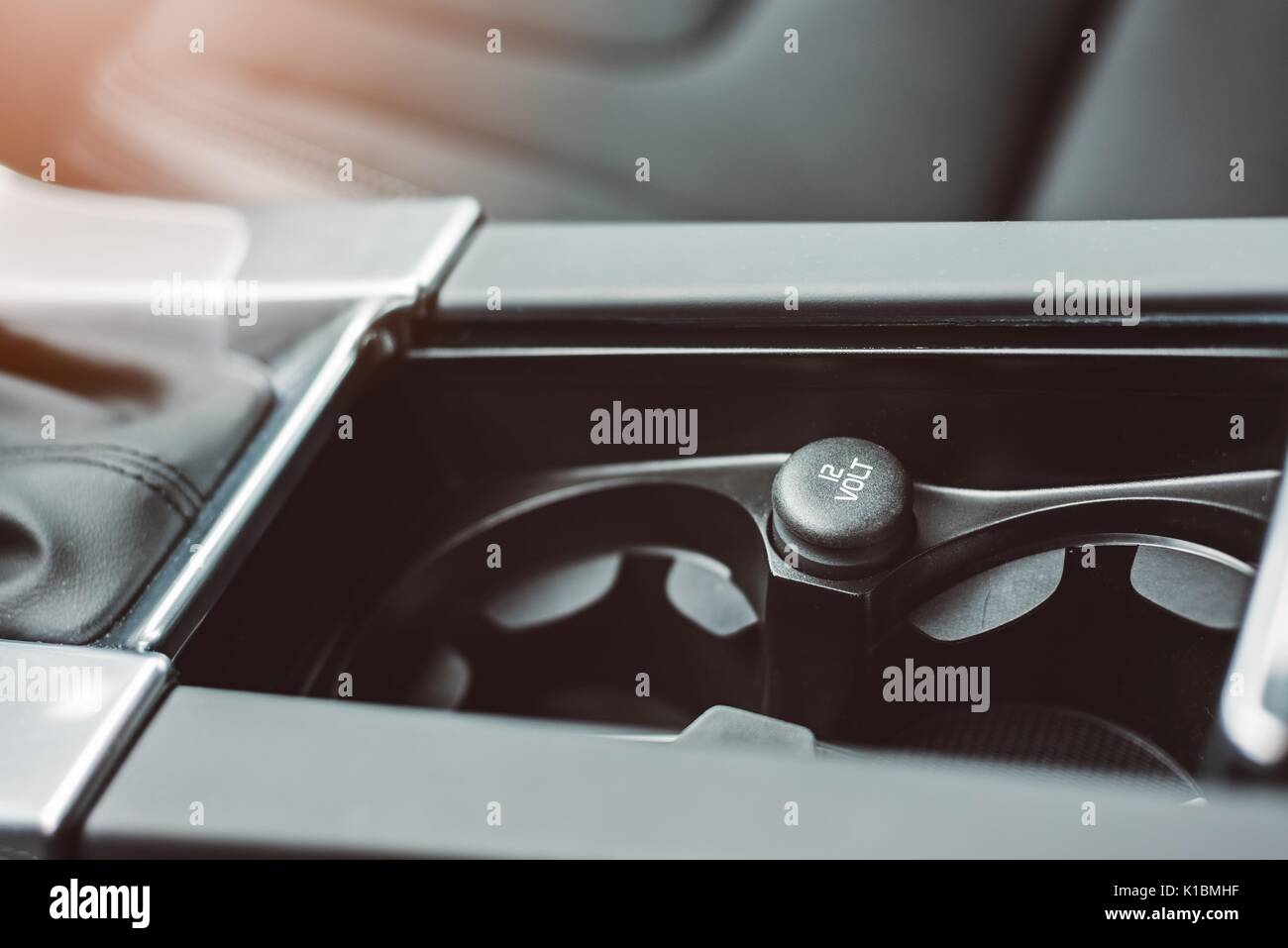 Car 12 volt outlet. Power plug. Car maintenance Stock Photo Alamy