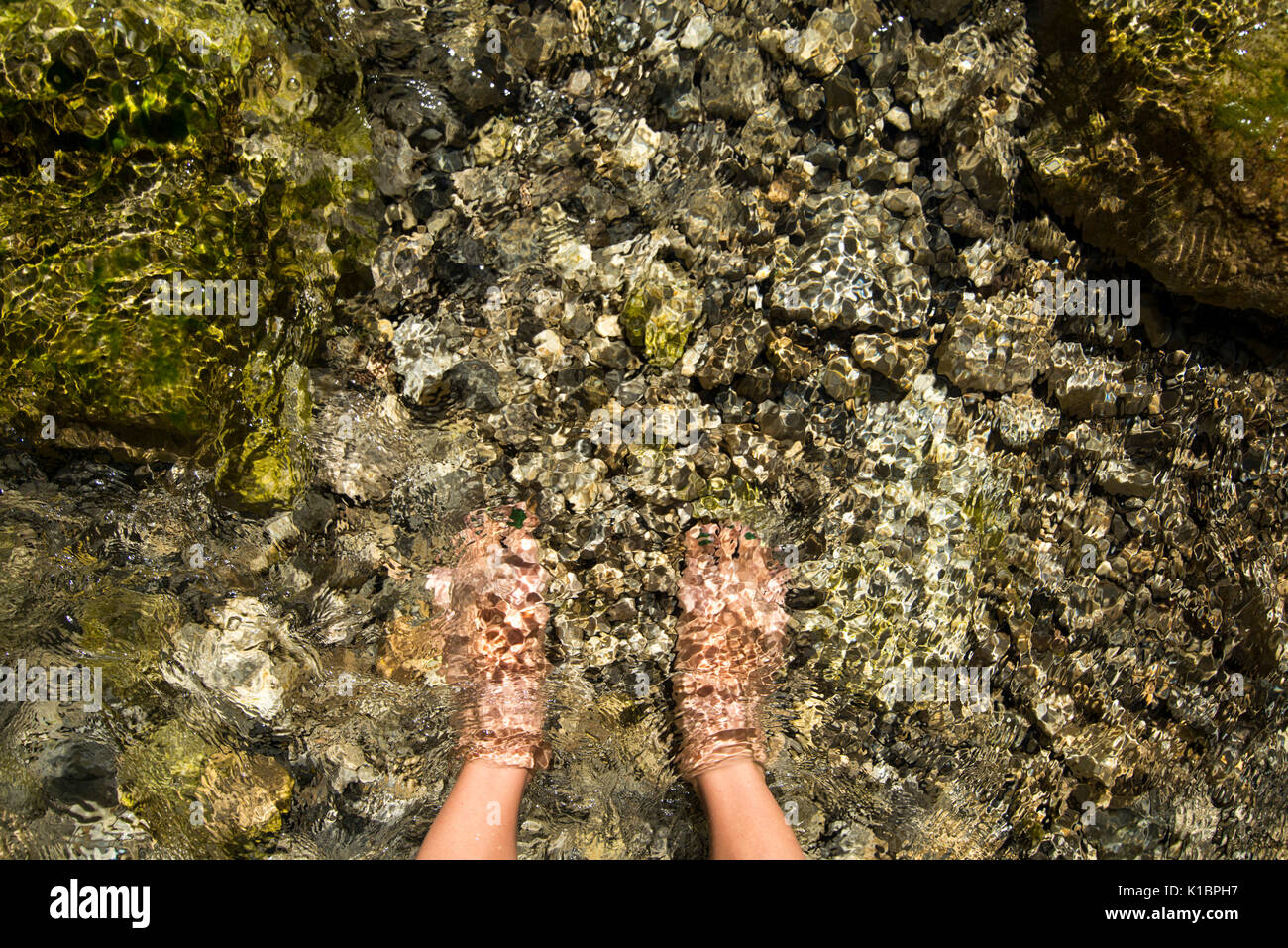 crystal clear water Stock Photo