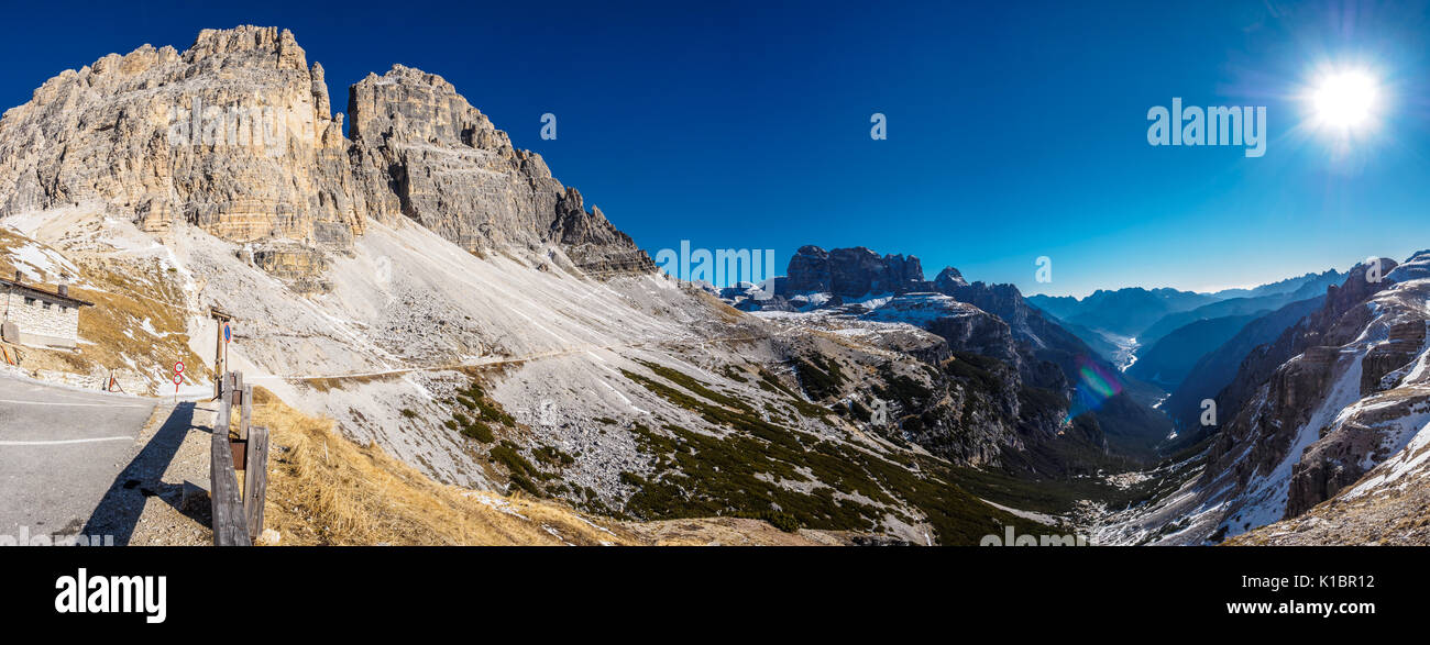 Dolomites. panorama of the Italian Alps Stock Photo - Alamy