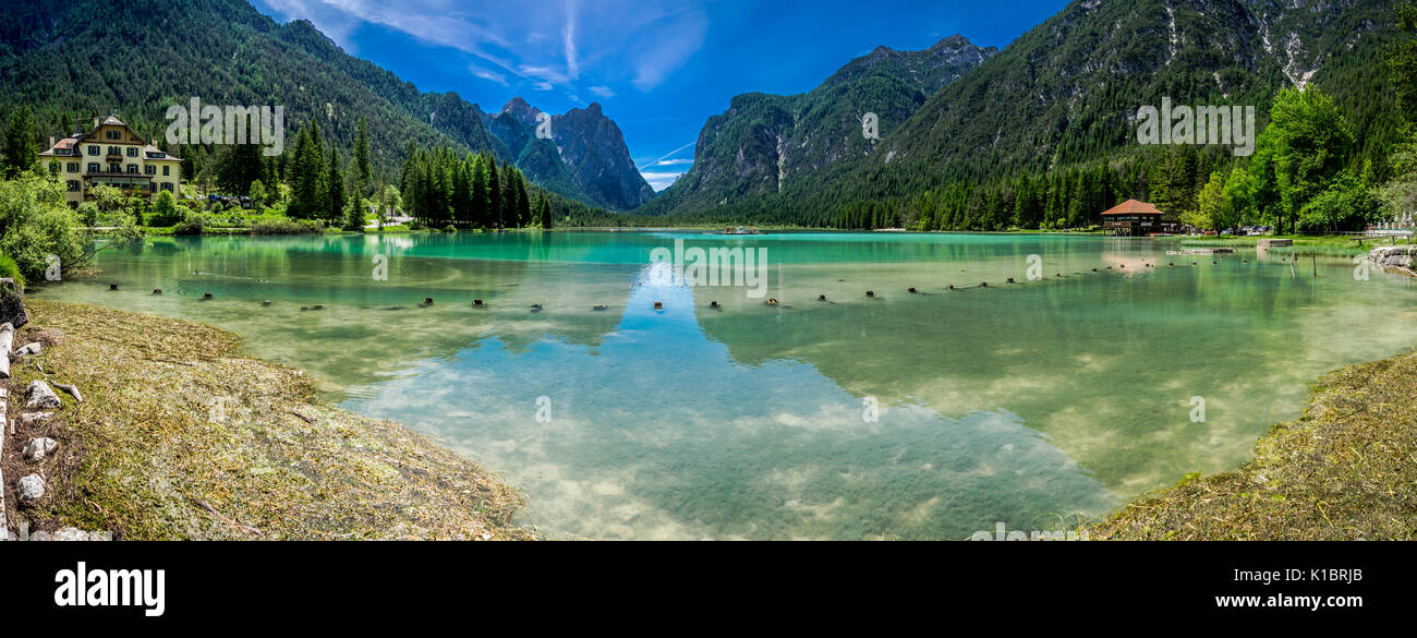Dolomites. panorama of the Italian Alps Stock Photo - Alamy