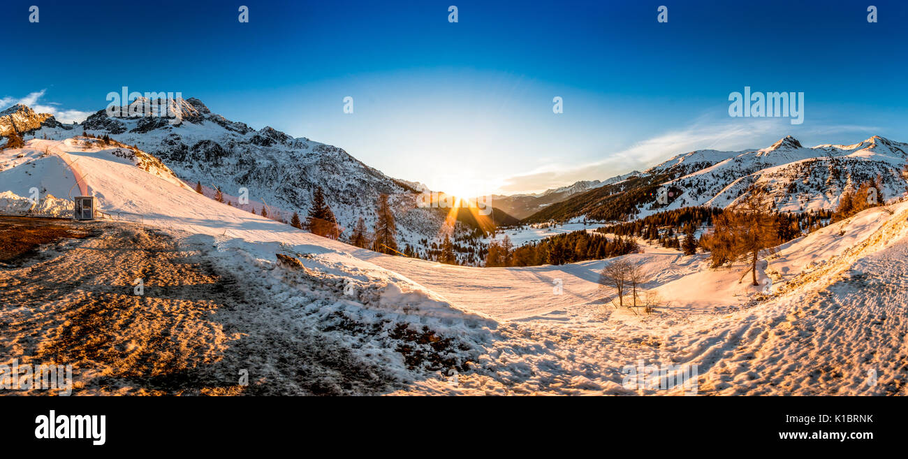Dolomites. panorama of the Italian Alps Stock Photo - Alamy