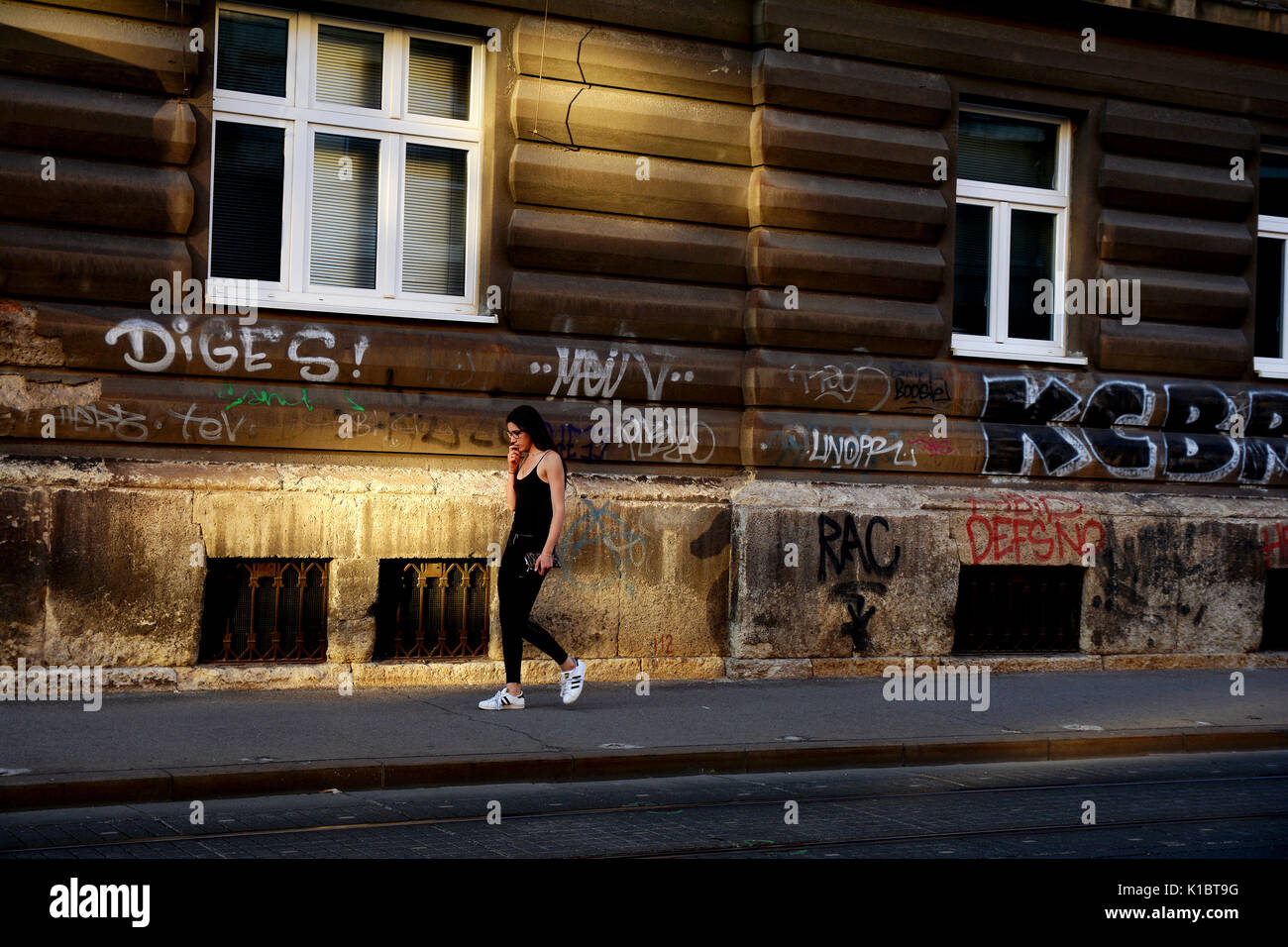 Street photography in Zagreb, Croatia Stock Photo