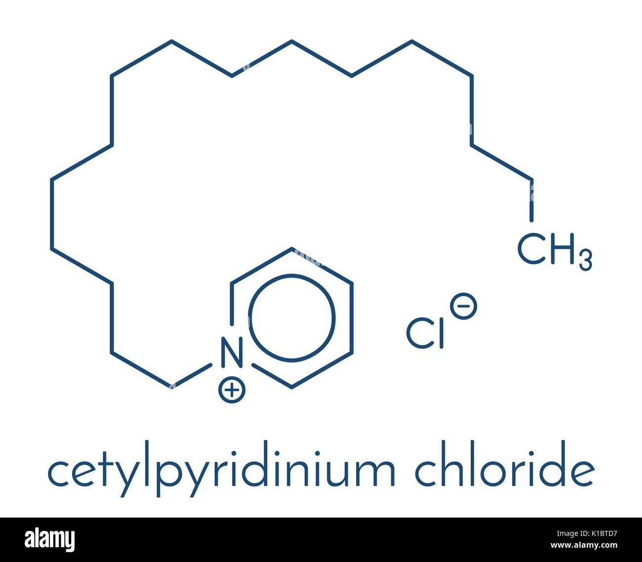 Cetylpyridinium chloride antiseptic molecule. Skeletal formula Stock Vector Image & Art Alamy