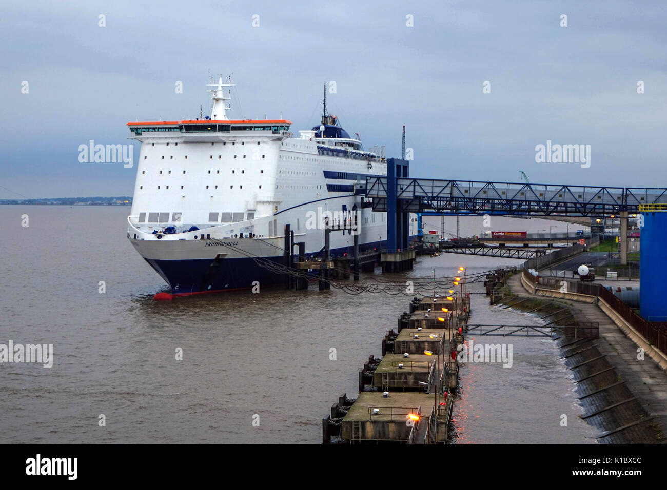 P & O ferry Pride of Hull, moorred at Hull Docks Stock Photo Alamy
