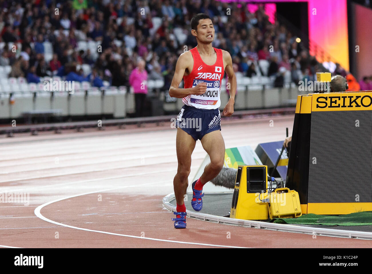 Yusuke YAMANOUCHI of Japan in the Men's 800 m T20 Final at the World Para Championships in London 2017 Stock Photo