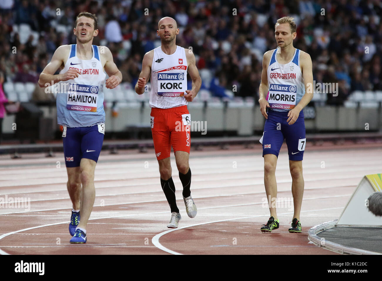 Rafal KORC of Poland in the Men's 800 m T20 Final at the World Para Championships in London 2017 Stock Photo