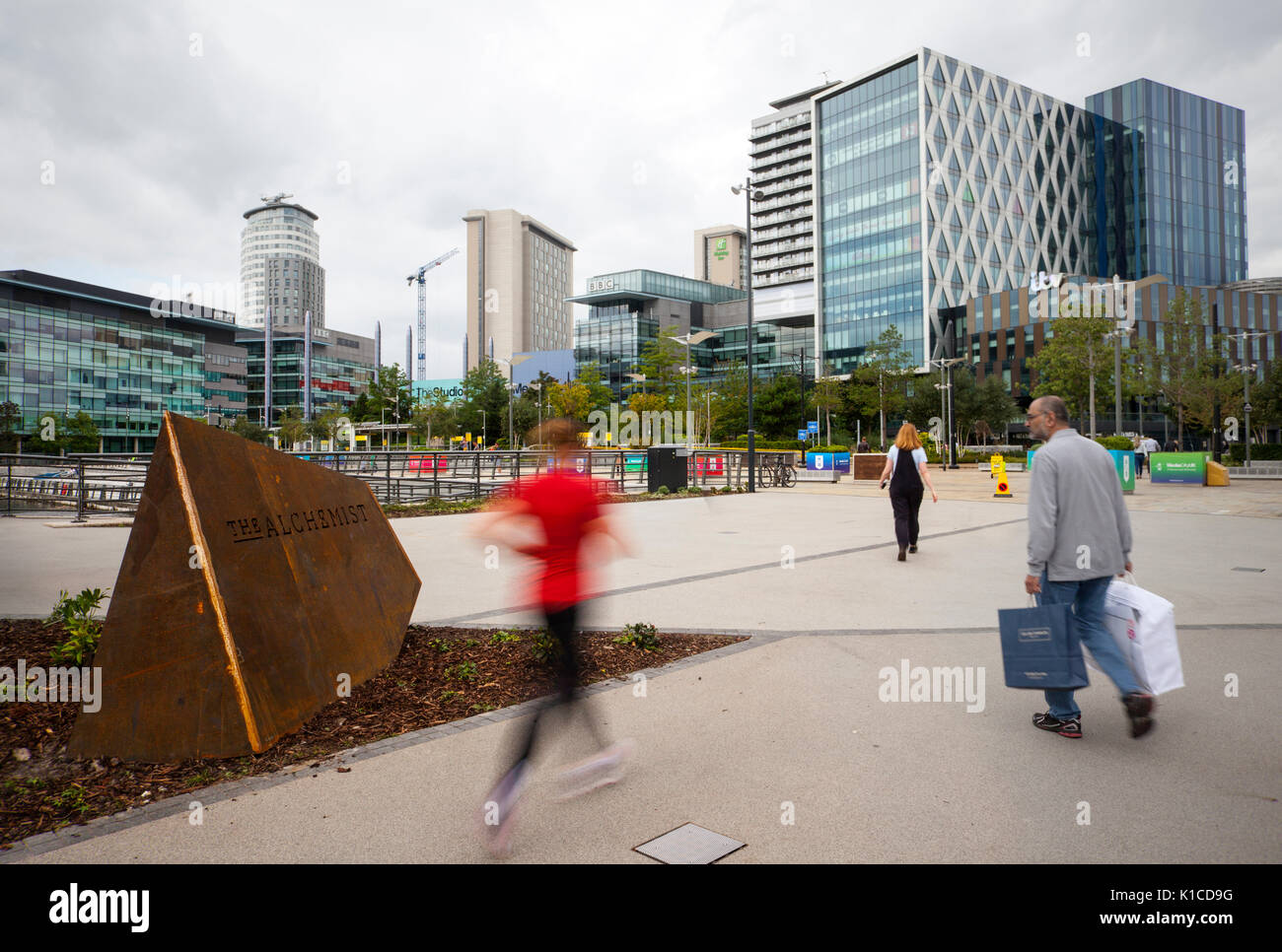 People at MediaCityUK a 200acre busy commercial mixeduse property