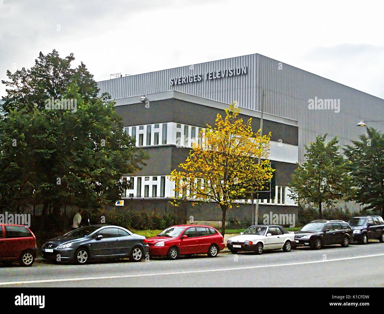 STOCKHOLM, SWEDEN - OCTOBER 12, 2006: Building of Sveriges television in Stockholm, Sweden. SVT is the Swedish national public TV broadcaster Stock Photo