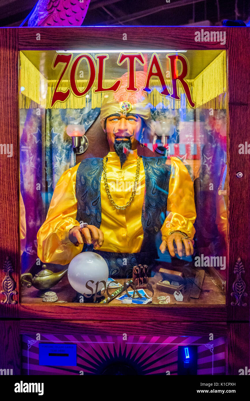 Zoltar, Fortune Telling Machine, coin operated, robot, fortune teller Stock Photo