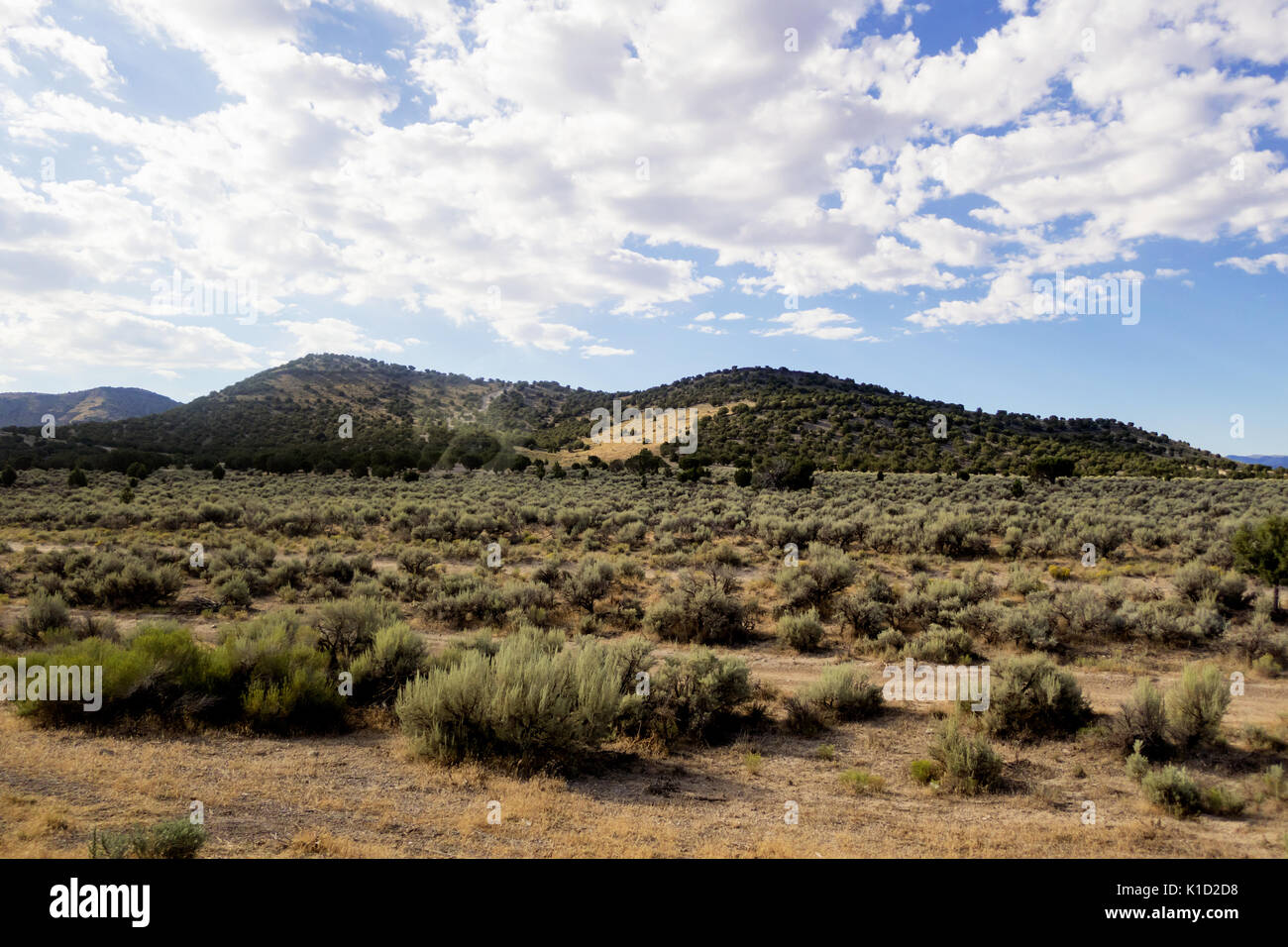 A mountain in the desert in Utah. Stock Photo