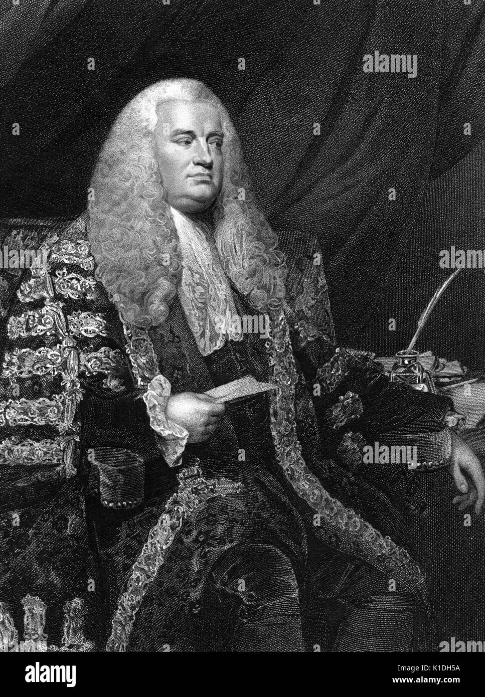 John Dunning, Lord Ashburton, 1750. From the New York Public Library. Stock Photo