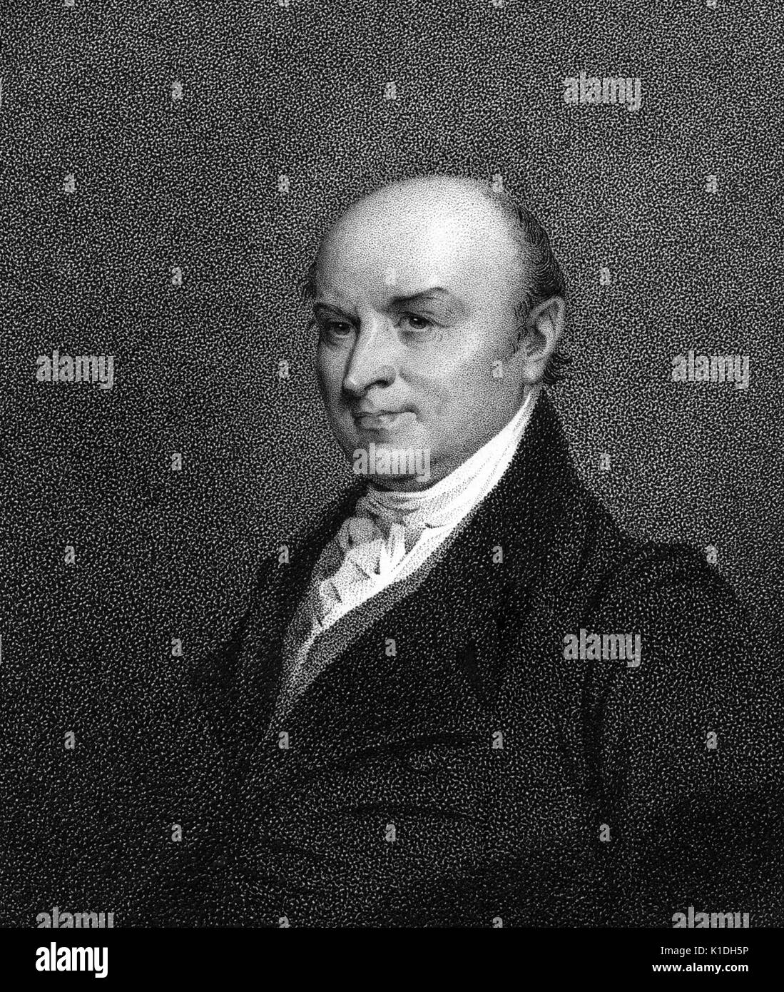 Sixth President of the United States John Quincy Adams, 1900. From the New York Public Library. Stock Photo