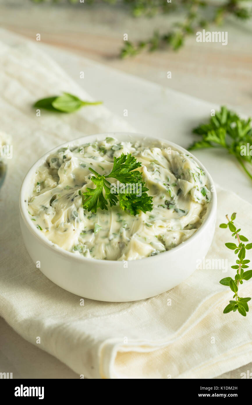 Homemade Organic Herb Butter with Rosemary Thyme and Parsley Stock