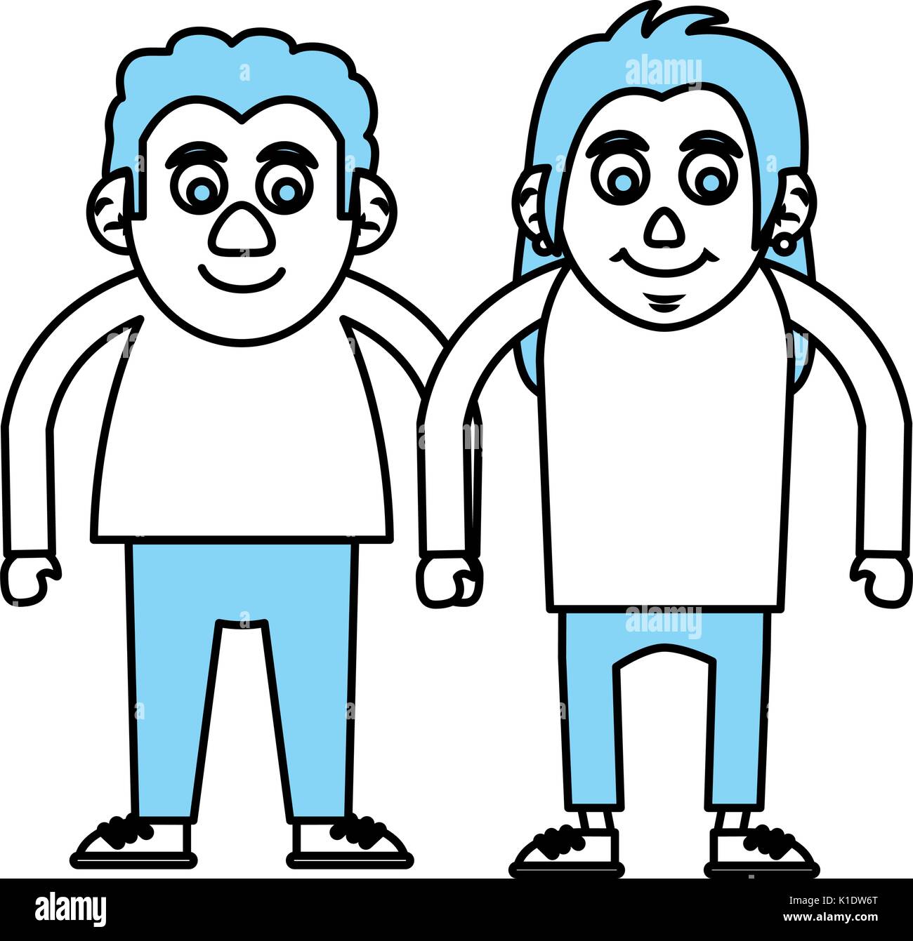 old couple vector illustration Stock Vector Image & Art - Alamy
