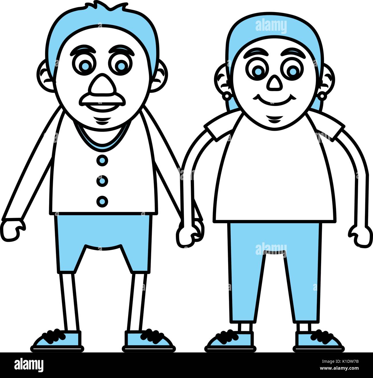 old couple vector illustration Stock Vector Image & Art - Alamy