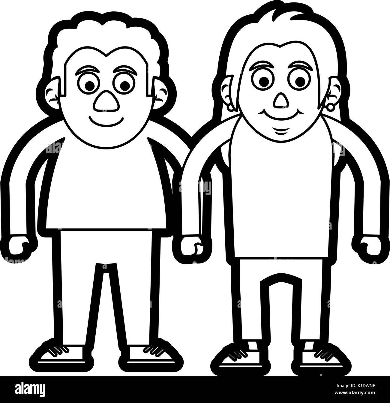 couple vector illustration Stock Vector Image & Art - Alamy