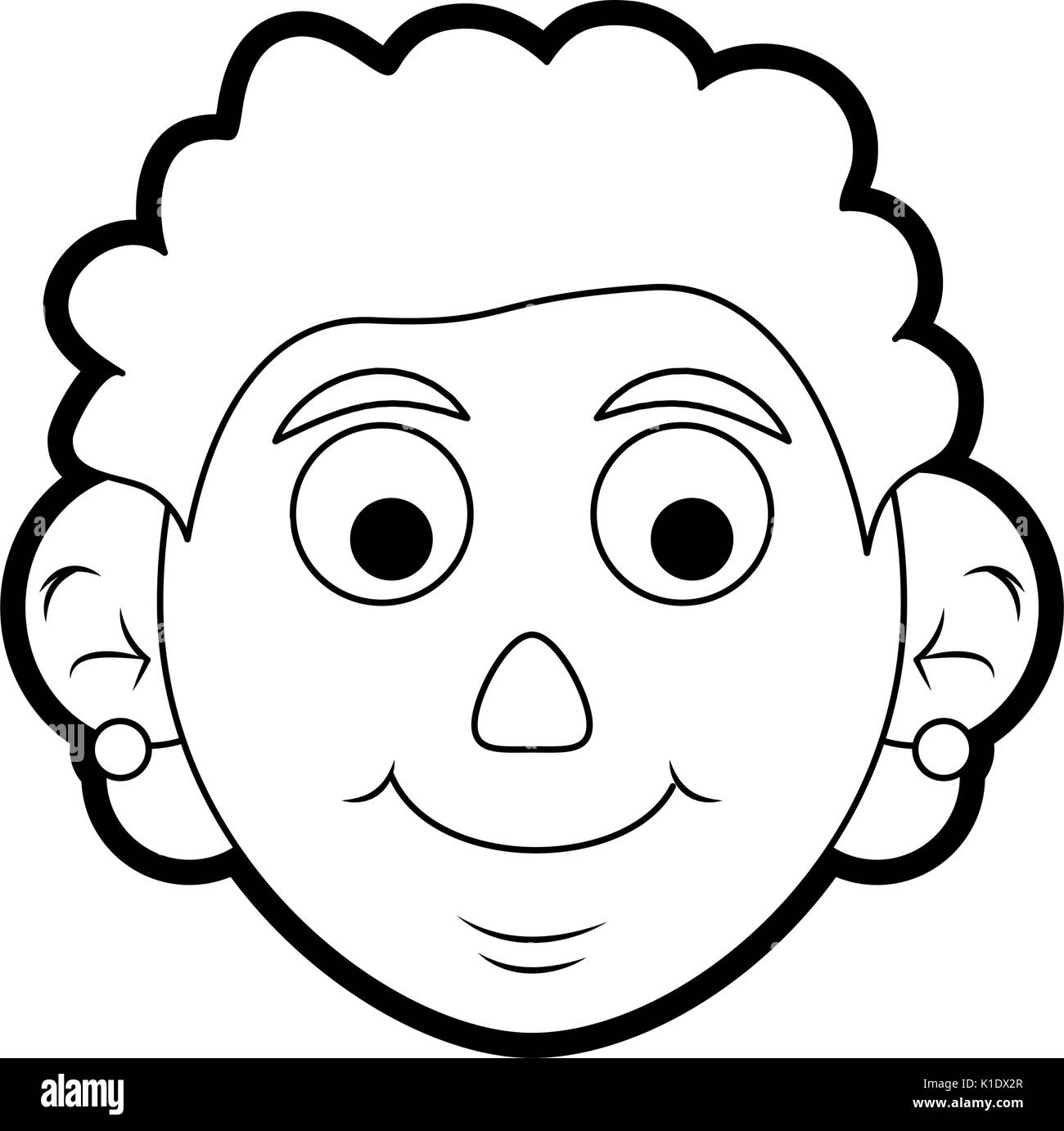 Old woman vector illustration Stock Vector Image & Art - Alamy