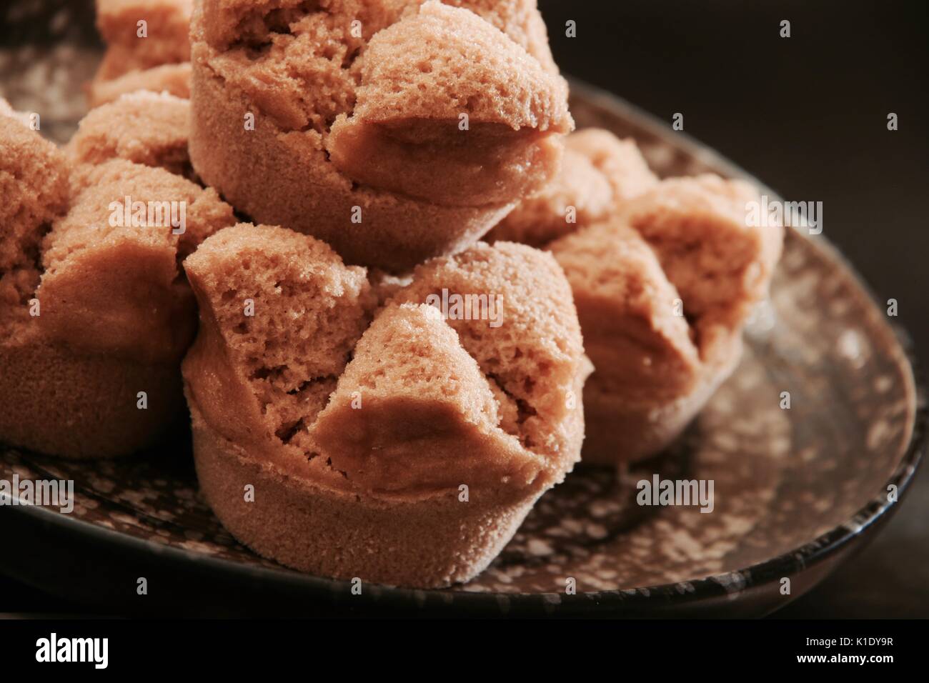 Kue Mangkok, the Indonesian Steamed Cupcakes of Rice Flour, Coconut Milk, and Palm Sugar Stock
