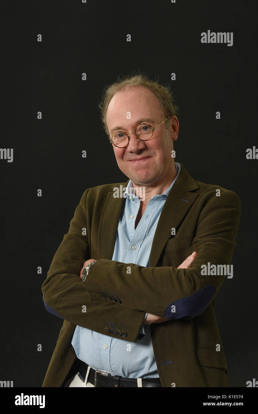 Edinburgh, Scotland, UK. 26th Aug, 2017. The Edinburgh International Book Festival Saturday 26th August. Ben Macintyre author of SAS: Rogue Heroes appears at the book festival along with Martin Pearce author of Spymaster a book about his uncle who was the Head of MI6. Credit: Stuart Cobley/Alamy Live News Stock Photo