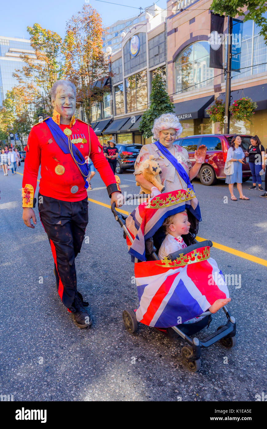 Zombie Royals, Royal zombies at Vancouver Zombiewalk, Downtown