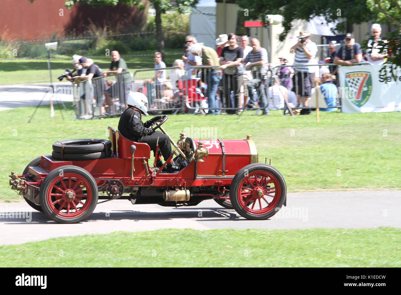 London, UK. 27th August, 2017. 1906 Bianchi competing in the time trials at Motorsport at the Palace in South London England 27 08 2017 Credit: theodore liasi/Alamy Live News Stock Photo