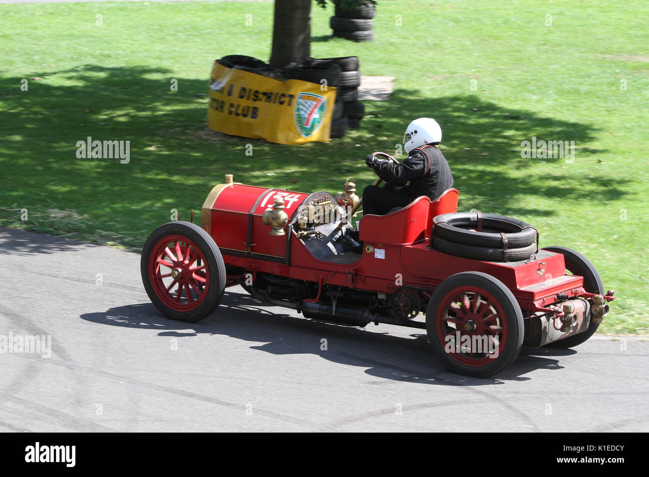 London, UK. 27th August, 2017. 1906 Bianchi competing in the time trials at Motorsport at the Palace in South London England 27 08 2017 Credit: theodore liasi/Alamy Live News Stock Photo