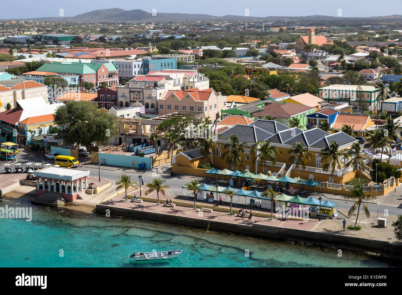 Kralendijk, Bonaire, Leeward Antilles. View from North Pier Stock Photo ...