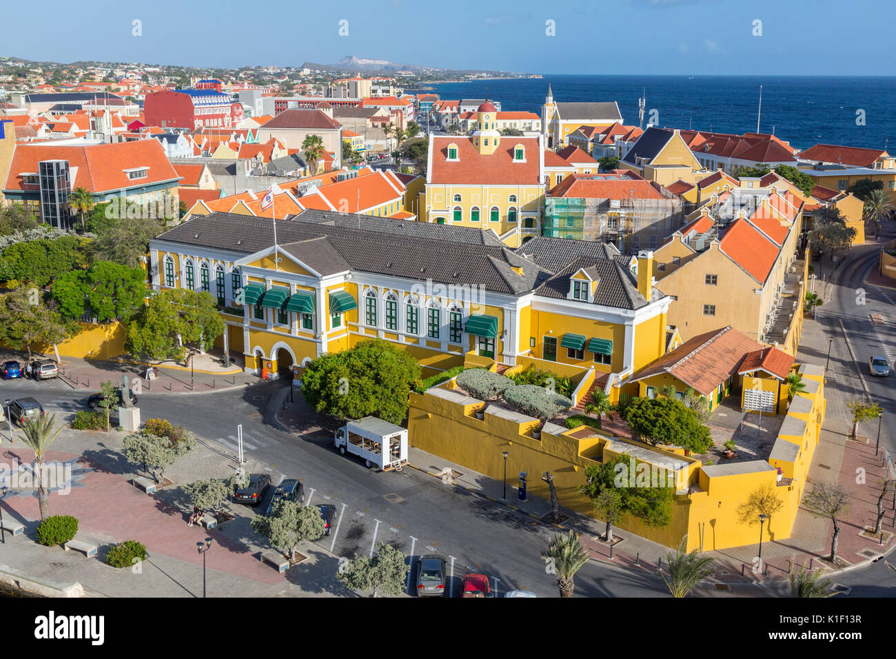 Willemstad, Curacao, Lesser Antilles.  Governor's Palace. Stock Photo