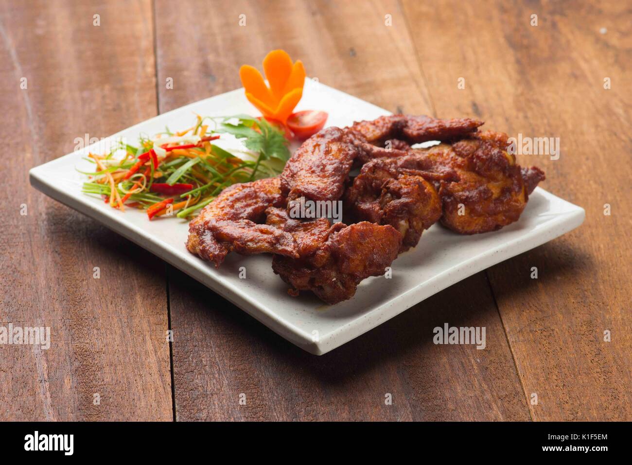 deep fried asian chicken wings Stock Photo - Alamy