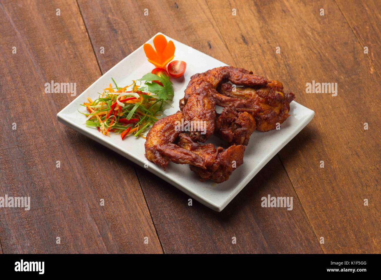 deep fried asian chicken wings Stock Photo - Alamy