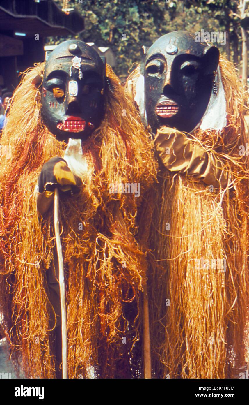 Witch Doctors, Two Lassa Witch Doctors. Image courtesy CDC. 1990. Stock Photo