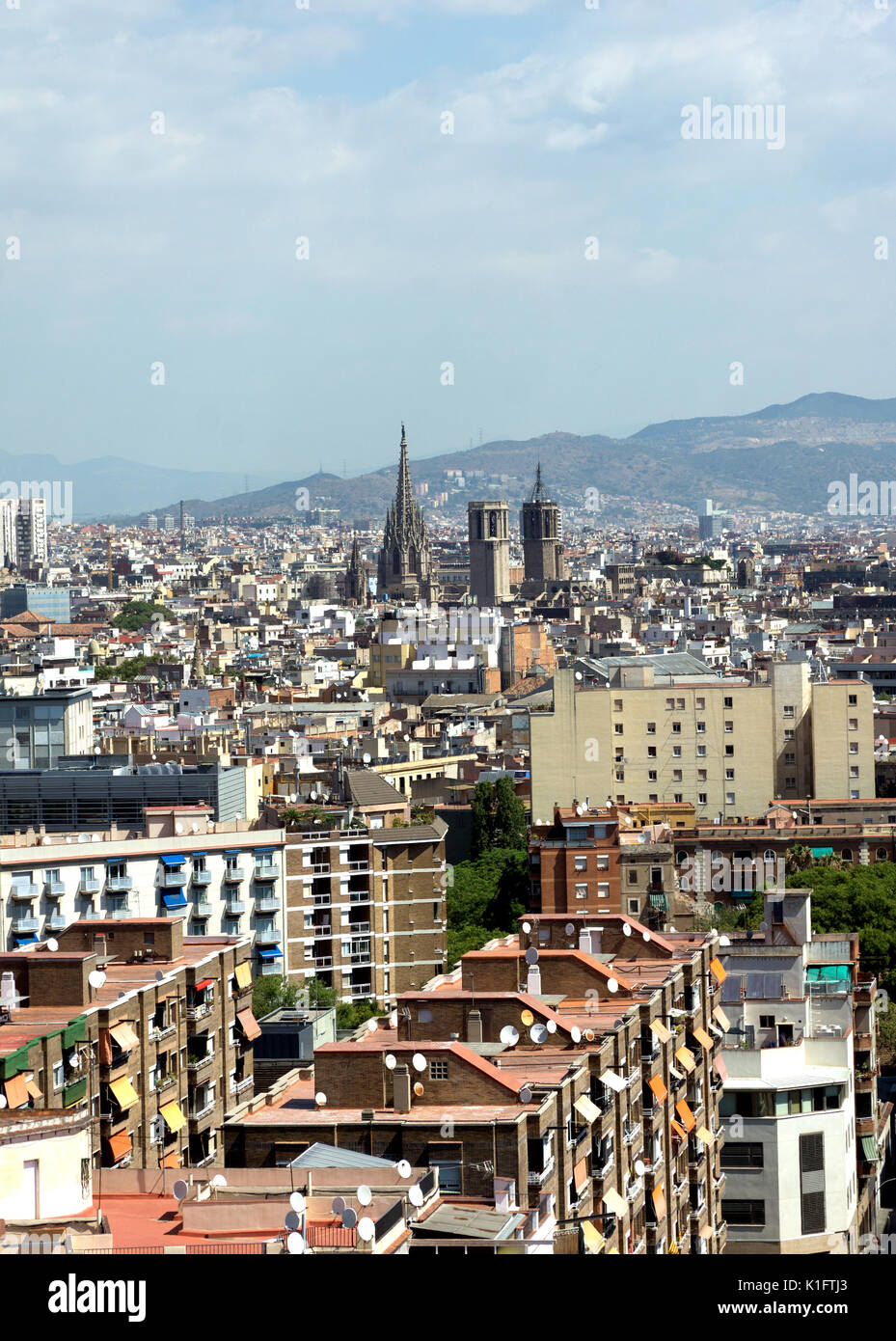 View from Barcelona city in Spain Stock Photo - Alamy