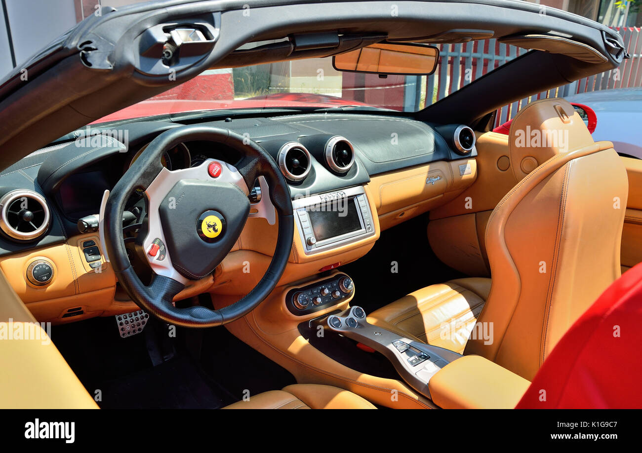 Ferrari California Cabriolet Interior Stock Photo 155866599