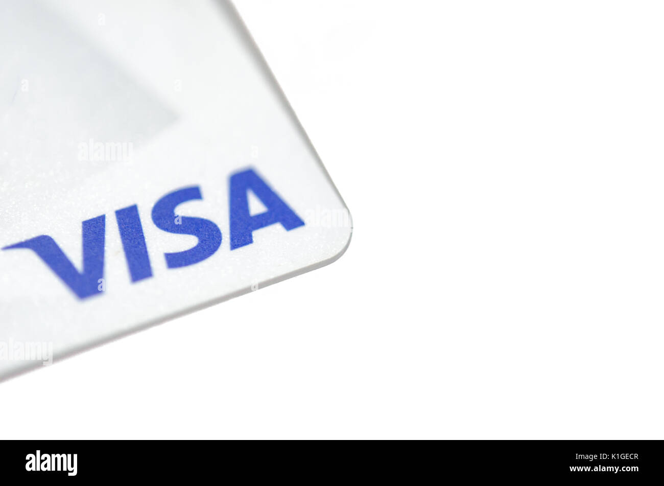 Visa Electron Card On a white background Stock Photo Alamy