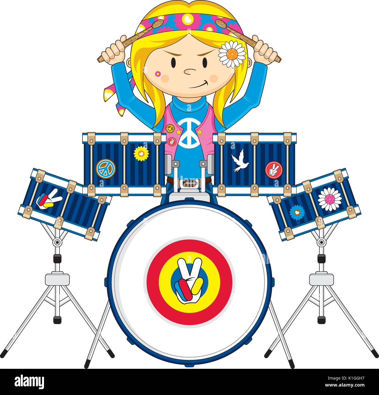 Cartoon Drummer High Resolution Stock Photography And Images Alamy