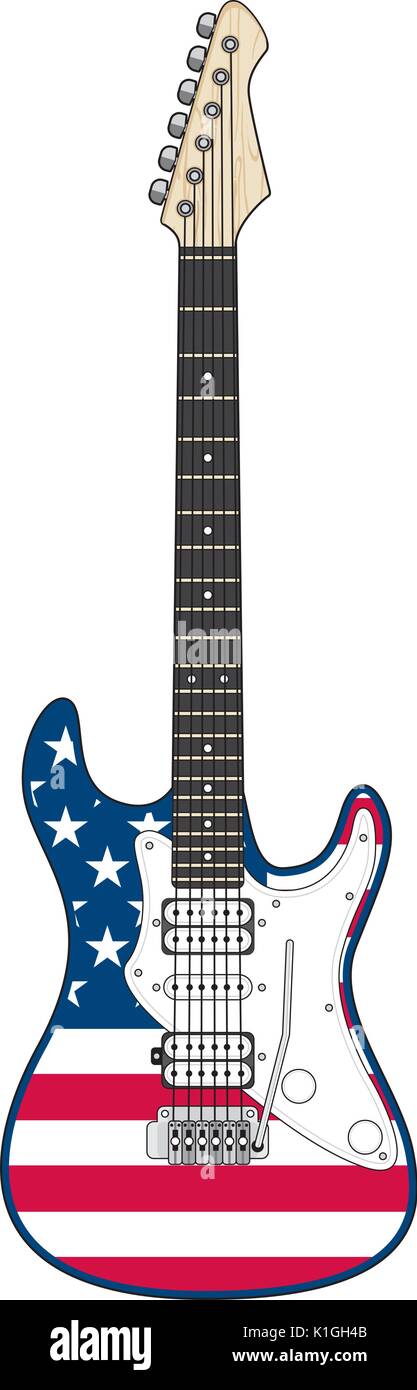 American Flag Electric Guitar Stock Vector Image & Art - Alamy