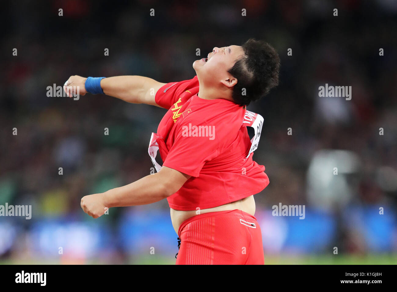 Yang GAO (China) competing in the Women's Shot Put Qualification A at ...