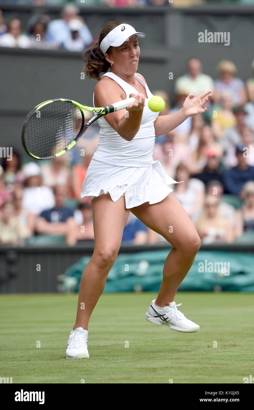 Photo Must Be Credited ©Alpha Press 079965 04/07/2017 Irina Falconi during Day Two Of The Wimbledon Tennis Championships 2017 London Stock Photo