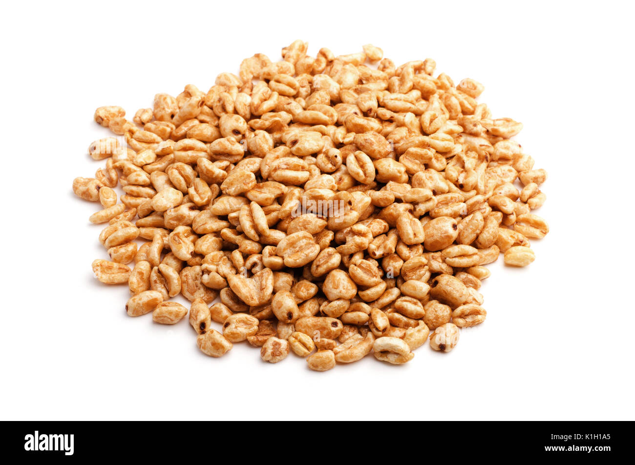 Air sweet puffed rice isolated on a white background Stock Photo